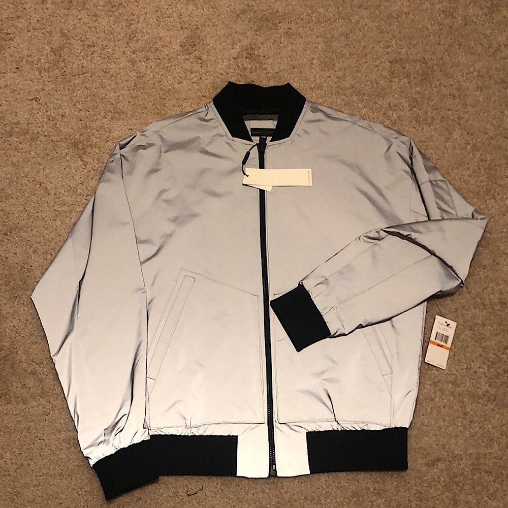 Reflective Calvin Klein bomber jacket